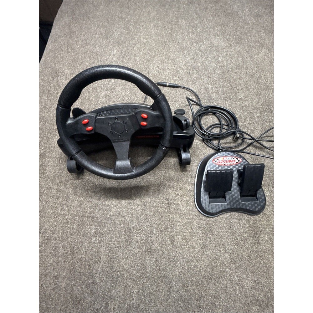 Thrustmaster Nascar Sprint Racing Steering Wheel & Pedals PC Computer 15-pin